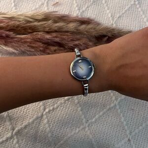 Retro Silver & Blue Bracelet‎ Watch